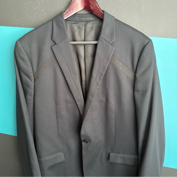 Theory Charcoal Men's Blazer cotton blend - Picture 3 of 8